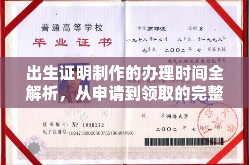 东山出生证明制作的办理时间全解析，从申请到领取的完整指南